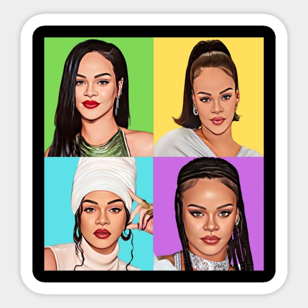 4 Shades Of Rihanna Sticker by M.I.M.P.